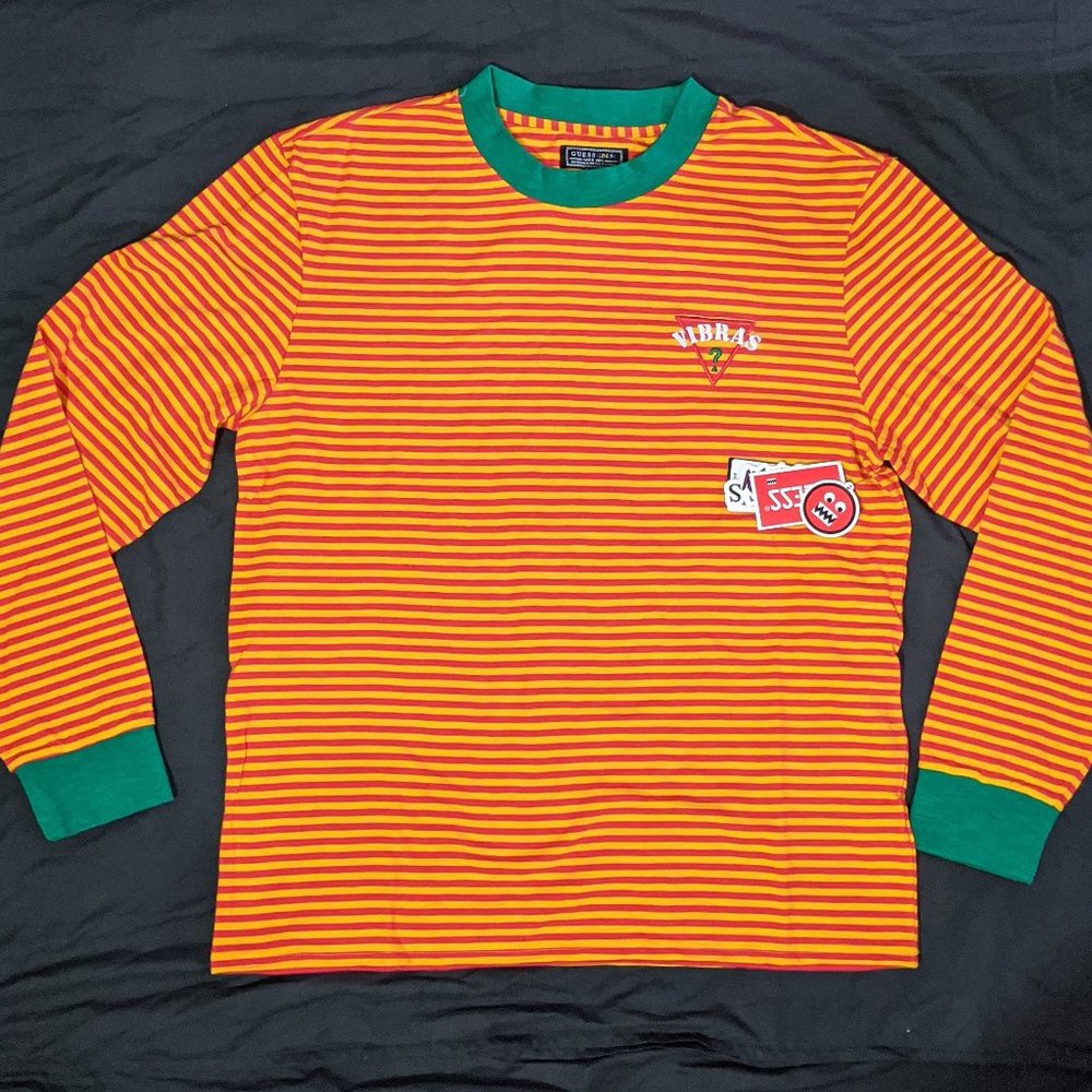 Guess X J Balvin Vibras Tour Collab Striped shirt